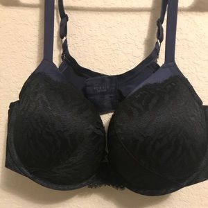 Push up balconette torrid satin and lace bra